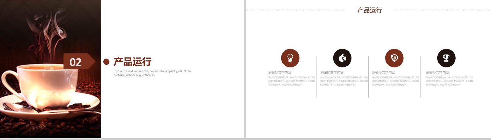 咖啡主题计划总结企业宣传PPT模板