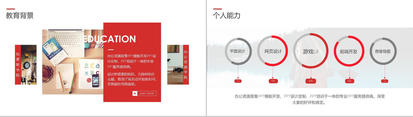 简洁温馨大学生简历PPT模板