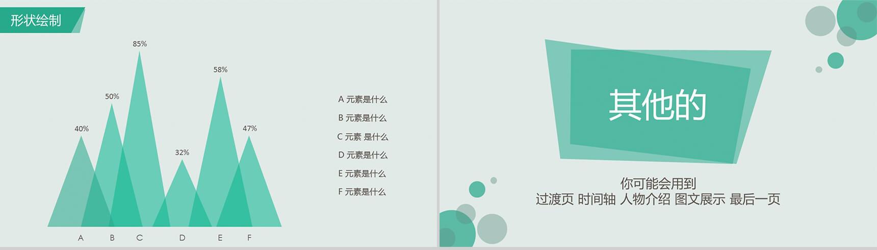 动画唯美商务扁平通用PPT模板