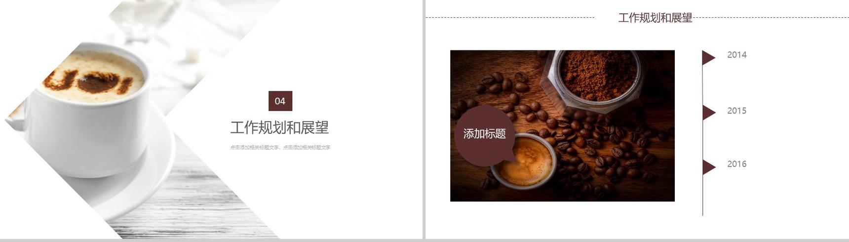 创意咖啡主题的产品背景优势介绍宣传企业策划PPT模板