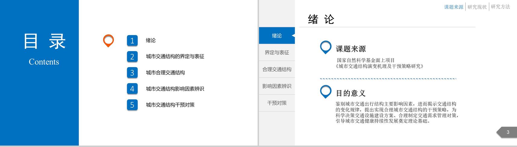 白色简洁城市交通分析规划通用PPT模板