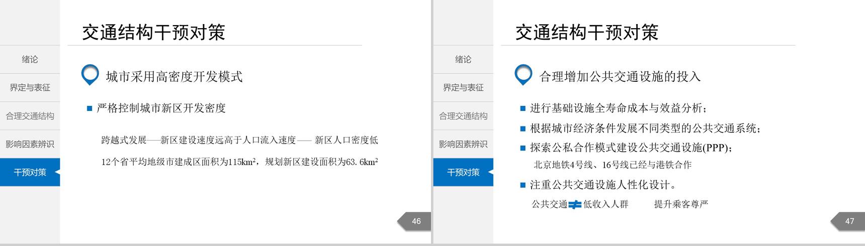 白色简洁城市交通分析规划通用PPT模板